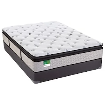Queen 14" Plush Pillow Top Mattress and 5" Low Profile StableSupport™ Foundation
